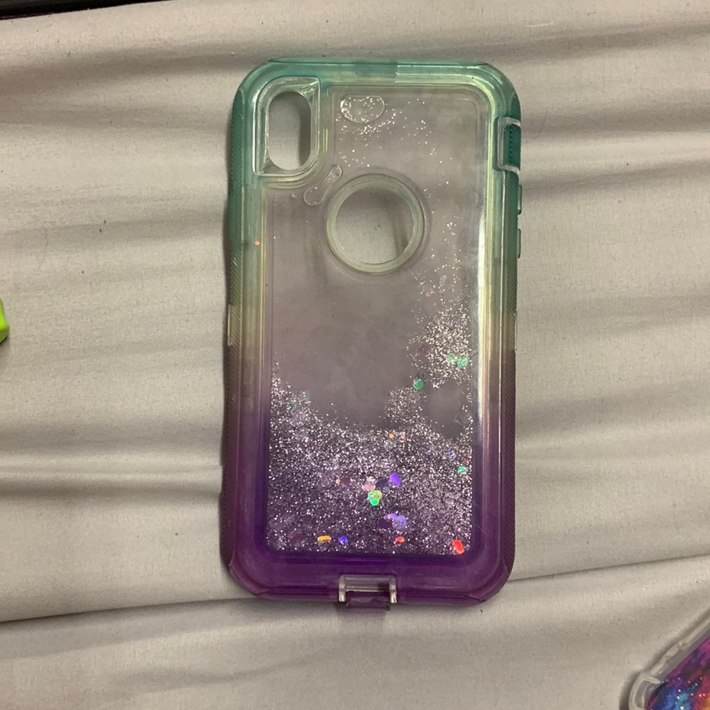 iPhone XR, ombré 2 layer protective case,